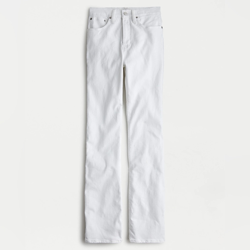 J.Crew Curvy full-length bootcut jean in white AJ534